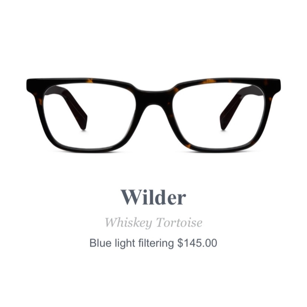 Warby Parker Wilder frames (blue light)